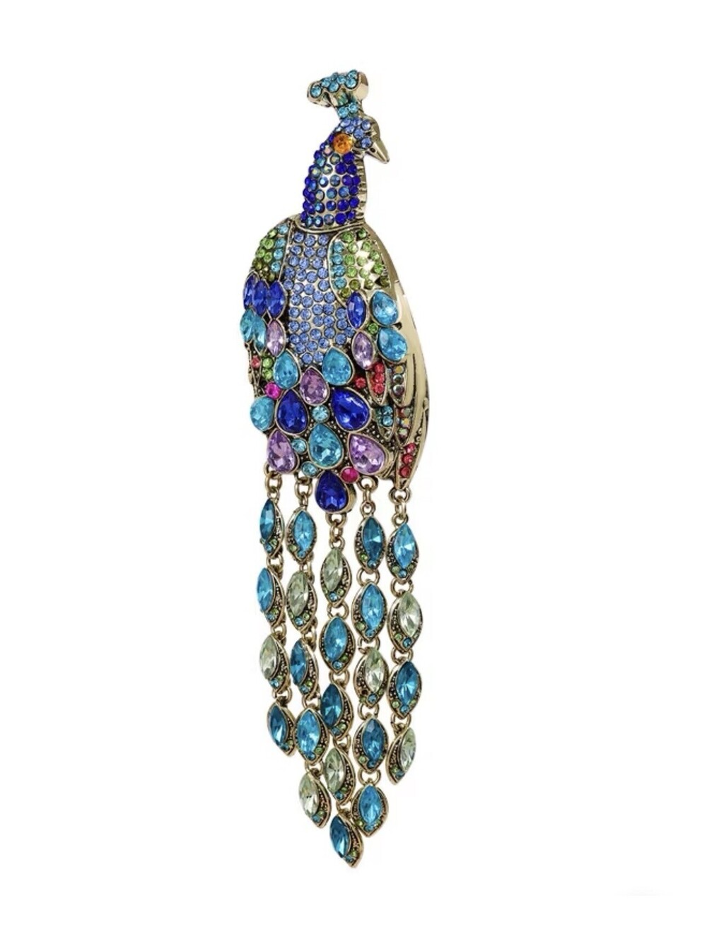 Beautiful Peacock Brooch NWOT